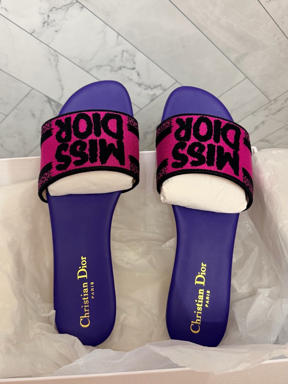 Dior Miss Dior' Slide Sandals. - Picture 4 of 6